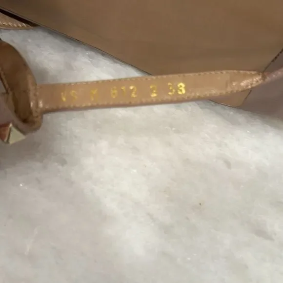 Valentino Poudre rockstud sandals 38 tan blush with gold studs ankle strap - Picture 8 of 12